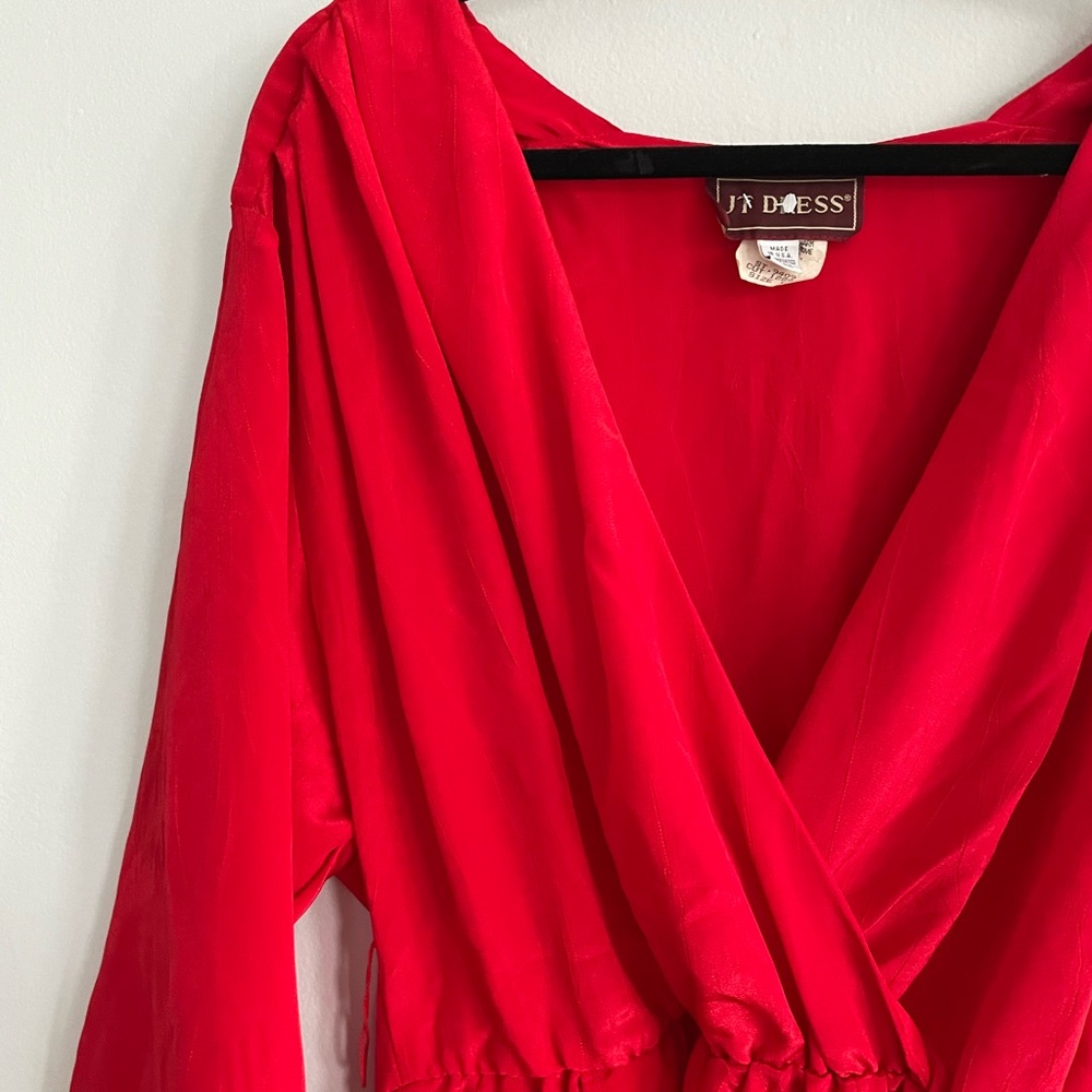 Vintage red JT Dress | midi | Size 16 - Picture 3 of 5
